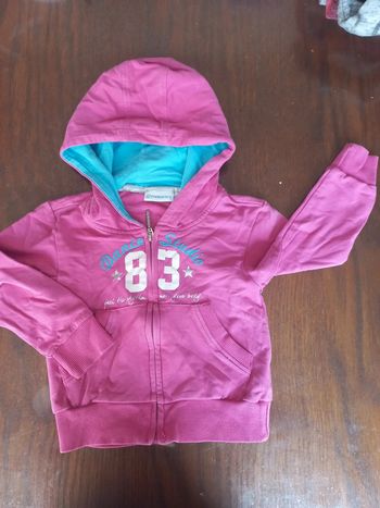 Veste/sweat à capuche rose energitics 3ans 98cm
