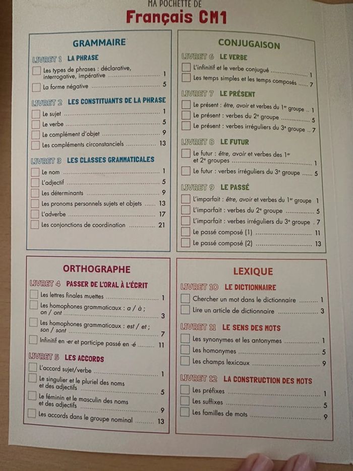 Ma pochette de français cm1 - photo numéro 2