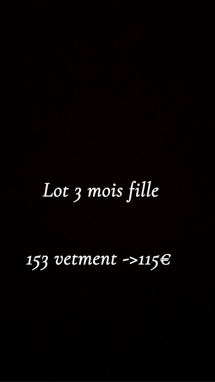 Lot 153 vetment fille