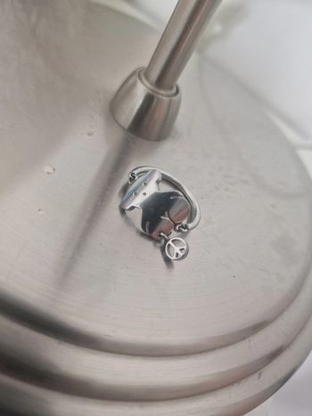 Bague ourson tous pendentif peace