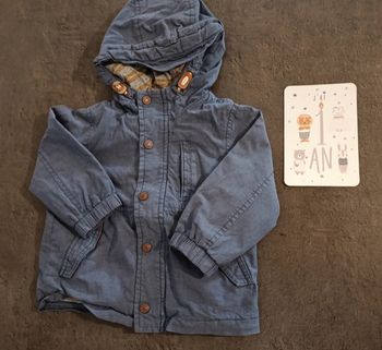 Blouson mi-saison Zara bleu 12-18 mois