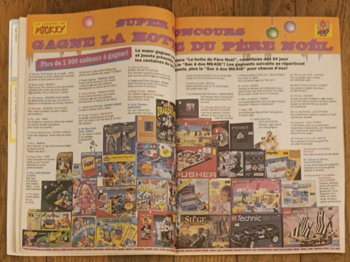 Rare ancien journal de Mickey avec 10 vignettes nintendo N°2216 de 1994 vintage - photo numéro 8