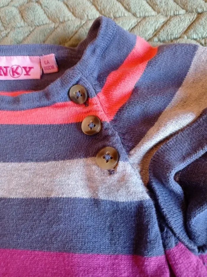Robe-pull rayée 6 ans - photo numéro 3