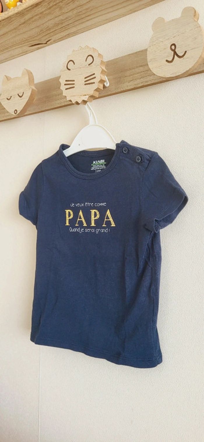 T-shirt kiabi 12 mois bleu marine - photo numéro 2
