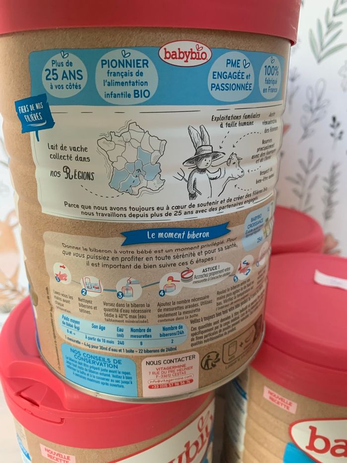 Lot de 4 boîtes neuves Babybio 3 eme âge - photo numéro 4