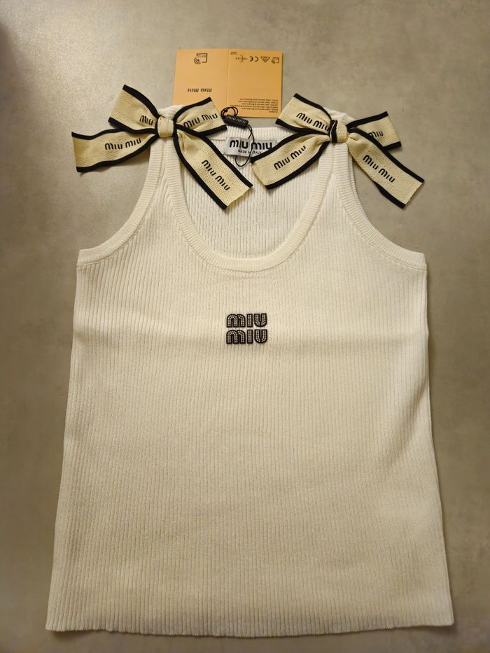 Débardeur Miu Miu noir blanc