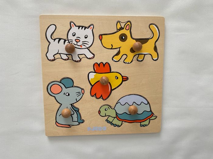 Puzzle en bois animaux familiers djecoo - photo numéro 2
