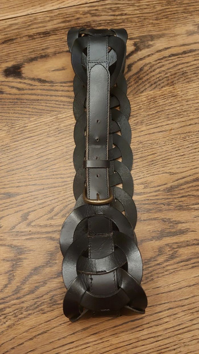 Ceinture noir en cuir réglable de 90 à 95 - photo numéro 15