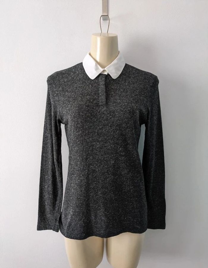Top chemisier gris - Pablo de Gerard Darel - taille 2 (36) - photo numéro 1