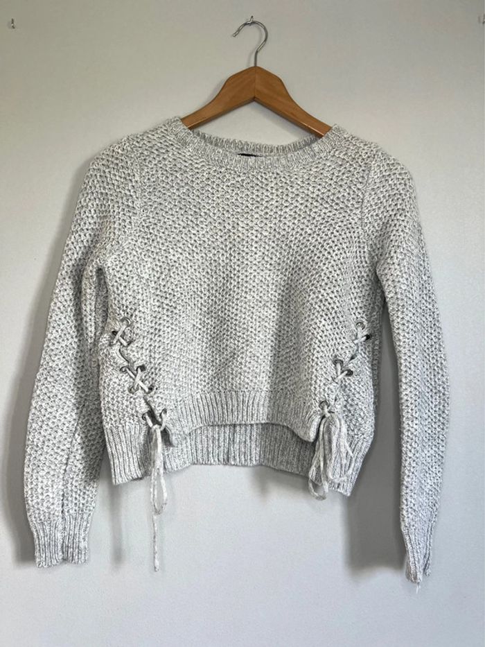 Pull en maille col rond Jennyfer gris clair