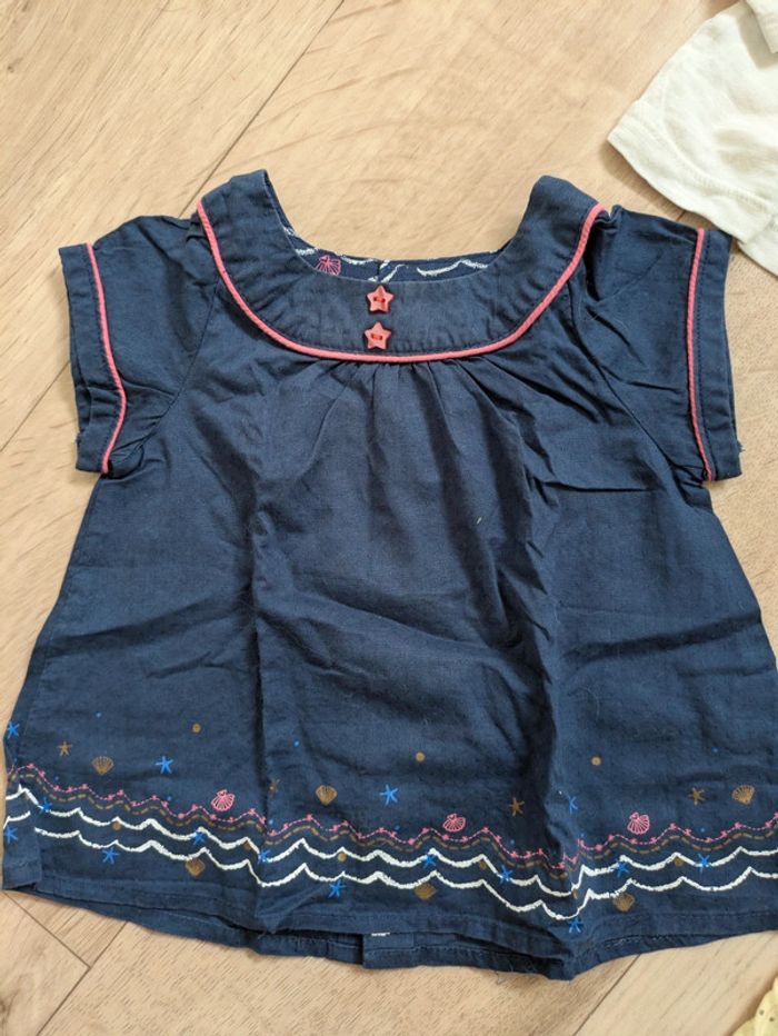 Lot 9 tee-shirt fille 9 Mois 71cm - photo numéro 4