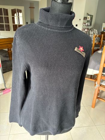 Pull col roulé femme