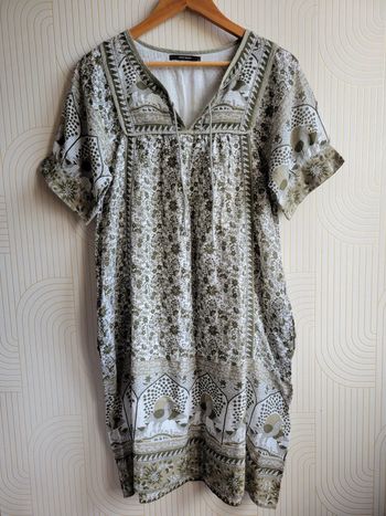 Robe kaki style éthnique