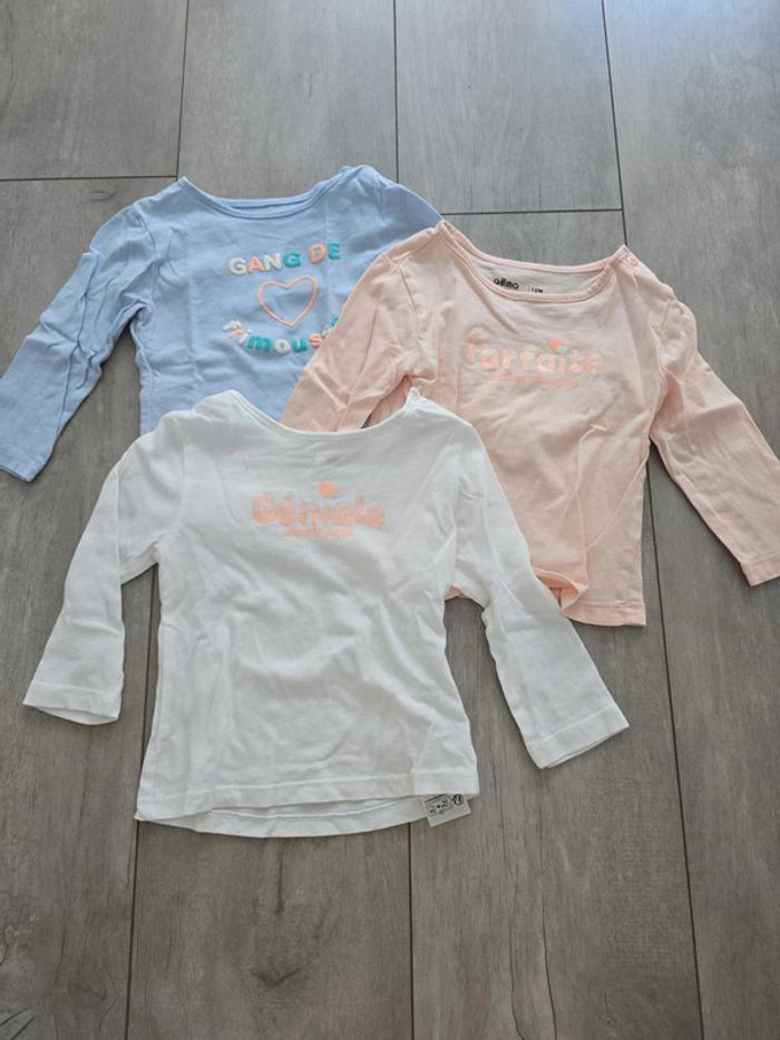 Lot 3 t-shirt 12 mois gemo