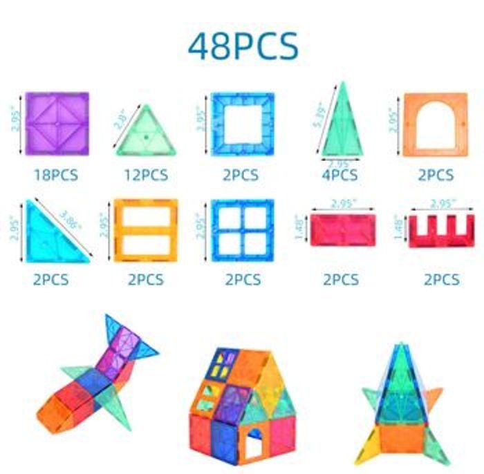 Blocs de construction magnétiques 48 pcs - photo numéro 5