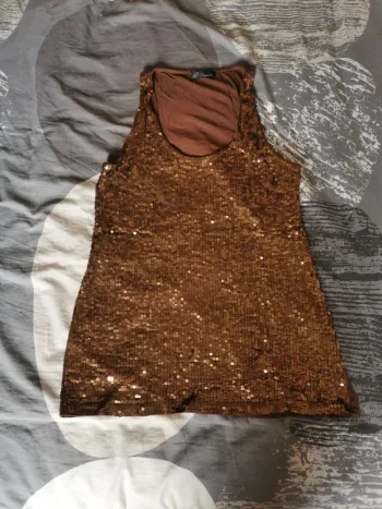 Débardeur sequins paillettes pimkie taille 40