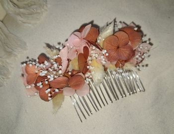 Peigne à cheveux fleurs séchées