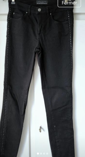 Pantalon slim.noir clouté IKKS