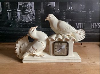 Horloge faïence artdeco 