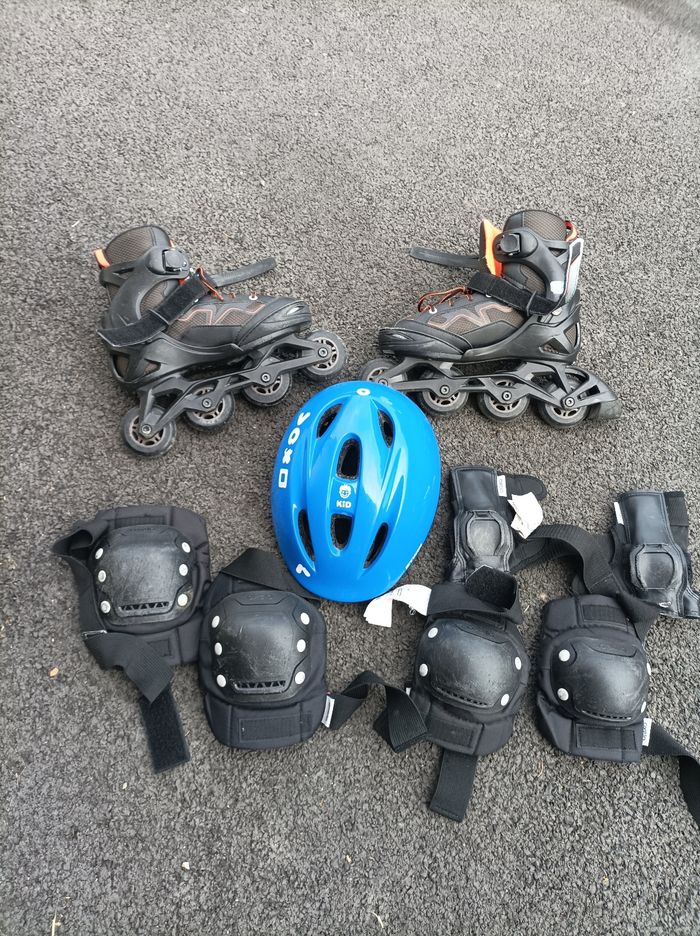 Rollers enfant + protection
