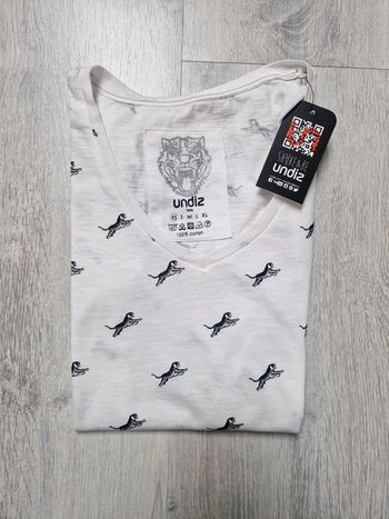 Tee-shirt manches courtes col V tigres Undiz XS
