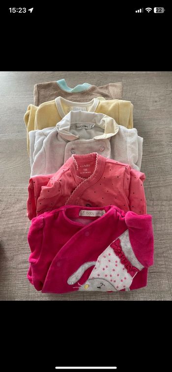 Lot de 5 pyjamas 1 mois