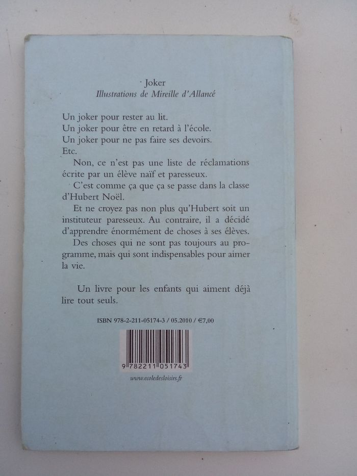 Livre roman scolaire enfant joker de Susie morgenstern mouche de l'école des loisirs - photo numéro 2