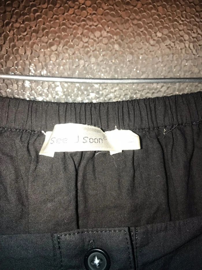 blouse noire et blanche see u soon taille l - photo numéro 2