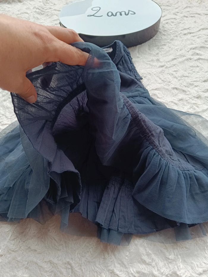 Robe de fête anniversaire mariage Noël Fille 2 ans Jolie comme un cœur tulle 3 pommes - photo numéro 9