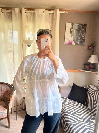 Blouse dentelle vintage bohème champêtre country western