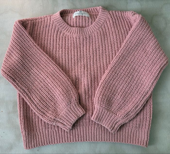 Pull chenille rose 8ans