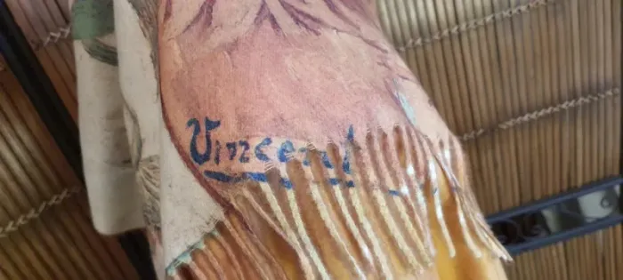 Superbe châle Cachemire "Virgin Woo Feel" , motif tournesol de Vincent Van Gogh - photo numéro 7