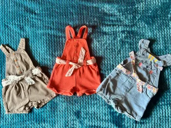 Lot de 3 salopettes short 18 mois