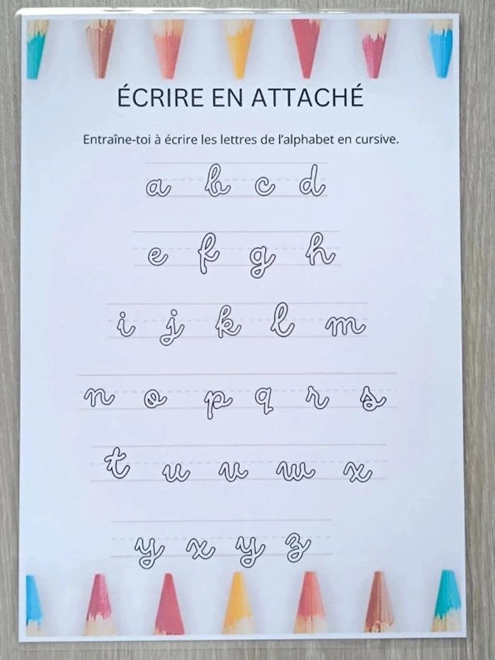 S'entraîner à écrire en attaché - photo numéro 2
