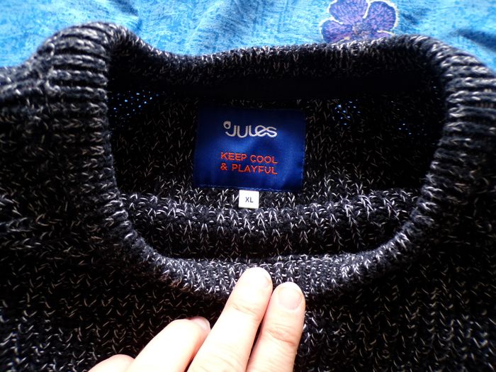 Pull marine chiné taille XL - photo numéro 2