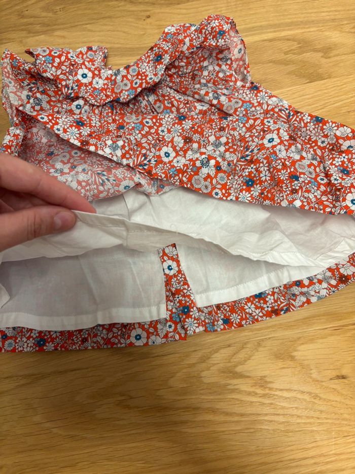 Ensemble fleuri rouge orangé bleu et blanc Jacadi - photo numéro 4