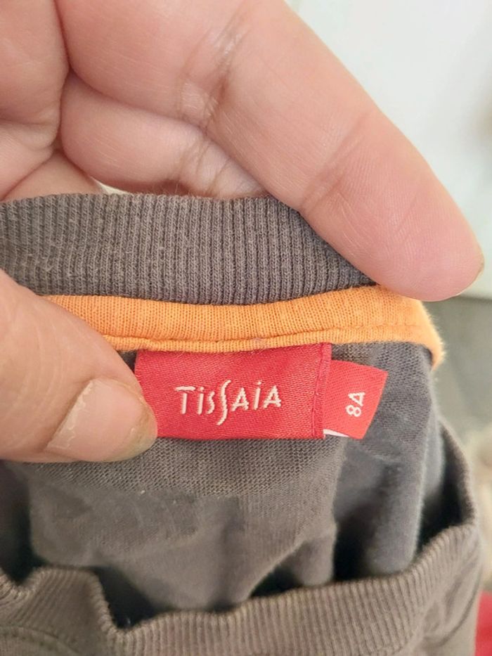 Tee-shirt maron en coton taille 8 ans - photo numéro 2