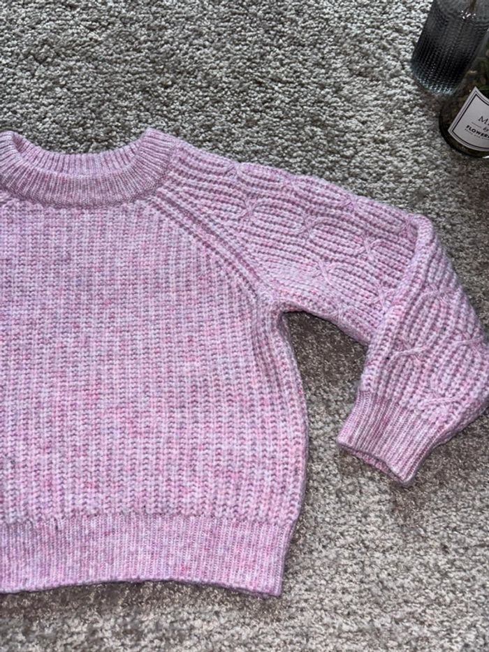 🌺Pull en maille rose lila Taille 4ans/98-107cm🌺 - photo numéro 2
