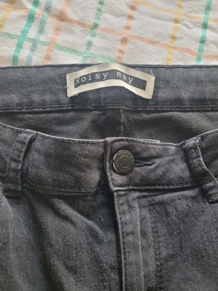 Pantalon jean noir délavé, taille 38 /40 - photo numéro 5