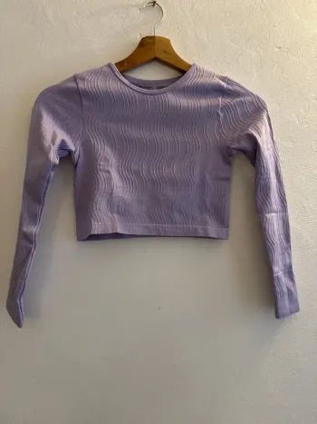 Bonjour haut sport crop top violet taille 10 ans
