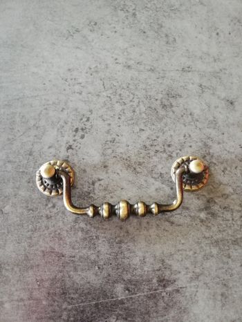 Lot 10 poignées de portes placard tiroir en laiton