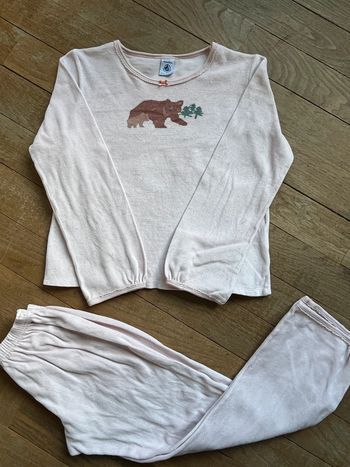 Pyjama hiver rose Petit Bateau 8 ans