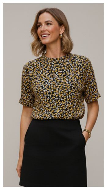 Jolie haut fleuris Monoprix T-40