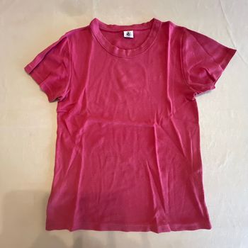 T shirt framboise PETIT BATEAU 14 ans