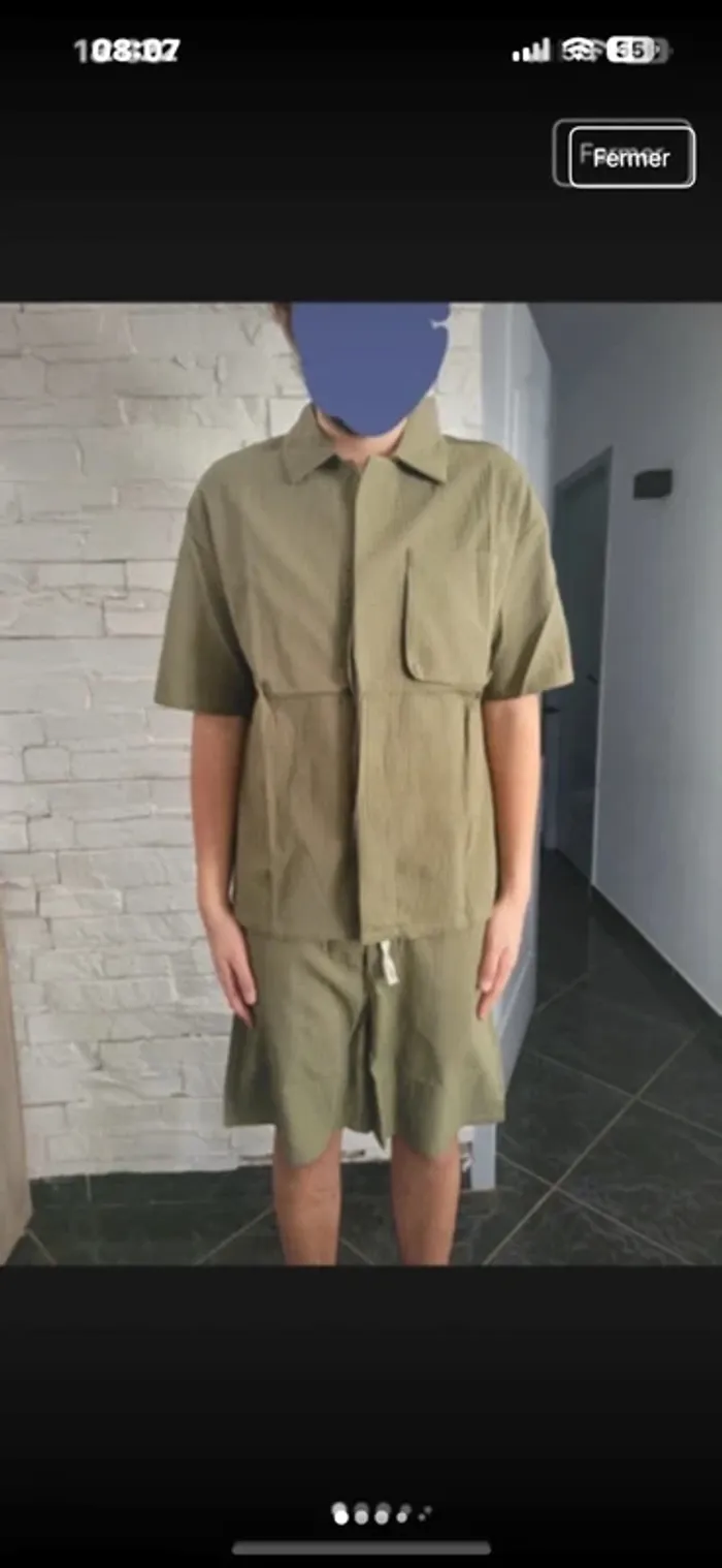 Ensemble bermuda et chemise neuf L