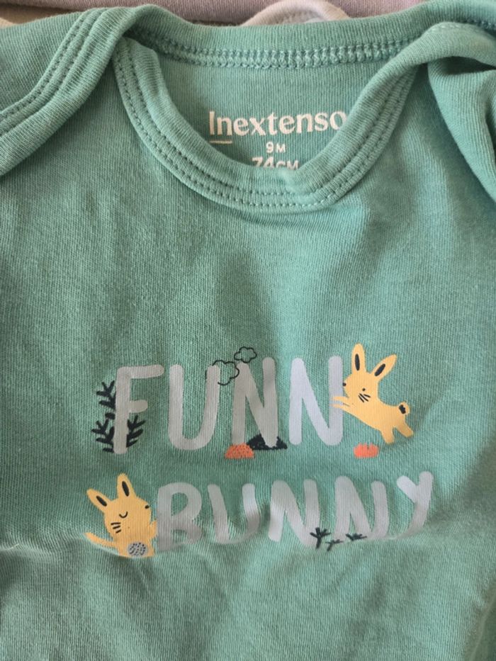 Lot de bodys MC 9 mois - photo numéro 2