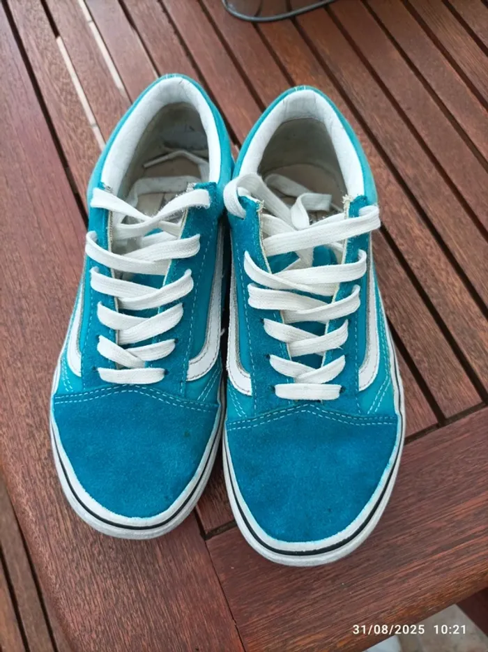 Baskets Vans bleu/vert turquoise 34