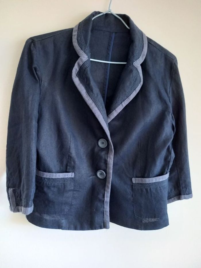 Veste courte bleue