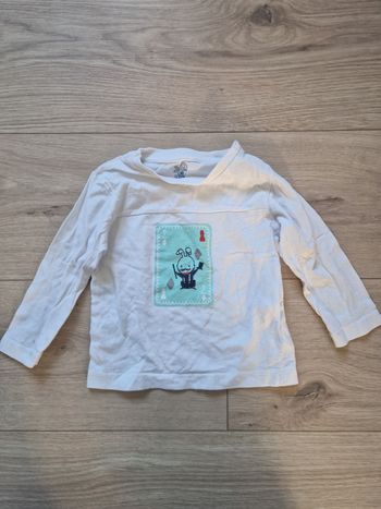 T-shirt bébé fille manches longues U tout petits 12 mois
