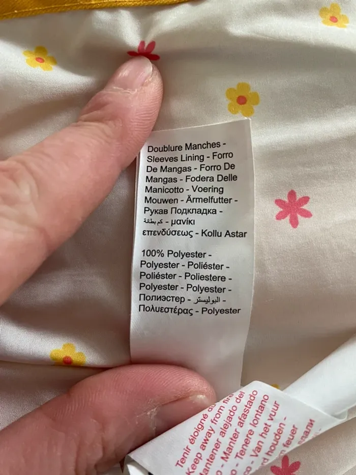 Veste orchestra jaune pailleté et broderie fleur - photo numéro 11